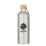25 Oz. Aluminum Tundra Bike Bottle With Bamboo Lid -  