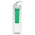 25 Oz. Fruit Fusion Bottle - Clear with Green