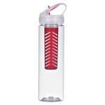 25 Oz. Fruit Fusion Bottle - Clear with Red