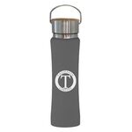 25 Oz. Hampton Stainless Steel Bottle With Bamboo Lid -  