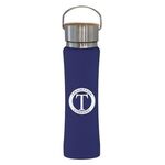 25 Oz. Hampton Stainless Steel Bottle With Bamboo Lid -  