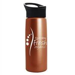 26 oz Metallic Flair Bottle - Pop-up Sip Lid - Copper