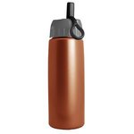 26 oz Metallic Flair Bottle - Ring Straw Lid - Copper