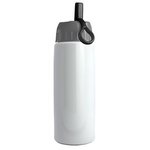 26 oz Metallic Flair Bottle - Ring Straw Lid - White