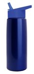 26 oz Metallic Tritan Bottle with Flip Straw lid - Blue