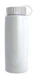 26 oz Metallic Tritan Bottle with Tethered lid - White