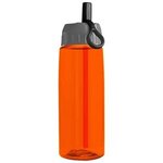 26 oz Tritan Flair Bottle with Ring Straw Lid - Orange