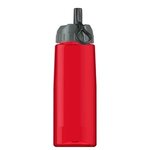 26 oz Tritan Flair Bottle with Ring Straw Lid - Red