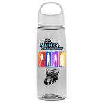 26 oz. Fair Bottle with Oval Crest Lid - Digital - Clear