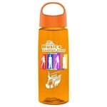 26 oz. Fair Bottle with Oval Crest Lid - Digital - T. Orange