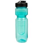 26oz Translucent Jogger Bottle with Flip Top Lid & Infuser - Translucent Aqua