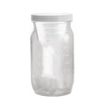 27 oz Salad Jar With Dressing Container - White