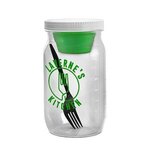 27 oz Salad Jar With Dressing Container -  