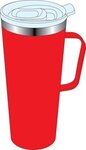 28 oz. Double Wall, Stainless Steel Travel Mug - Red