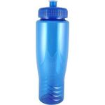 28 oz. "Journey" Poly-Clean Sports Bottle - Translucent Blue