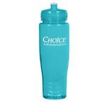 28 Oz. Poly-Clean™ Plastic Bottle - Translucent Aqua