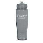 28 Oz. Poly-Clean™ Plastic Bottle - Translucent Charcoal