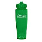 28 Oz. Poly-Clean™ Plastic Bottle - Translucent Green