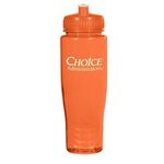 28 Oz. Poly-Clean™ Plastic Bottle - Translucent Orange