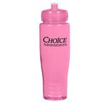 28 Oz. Poly-Clean™ Plastic Bottle - Translucent Pink