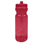 28 Oz. Poly-Clear(TM) Fitness Bottle - Translucent Red