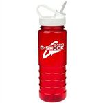 28 oz. Ridgeline Bottle with Sport Sip Lid - Translucent Red