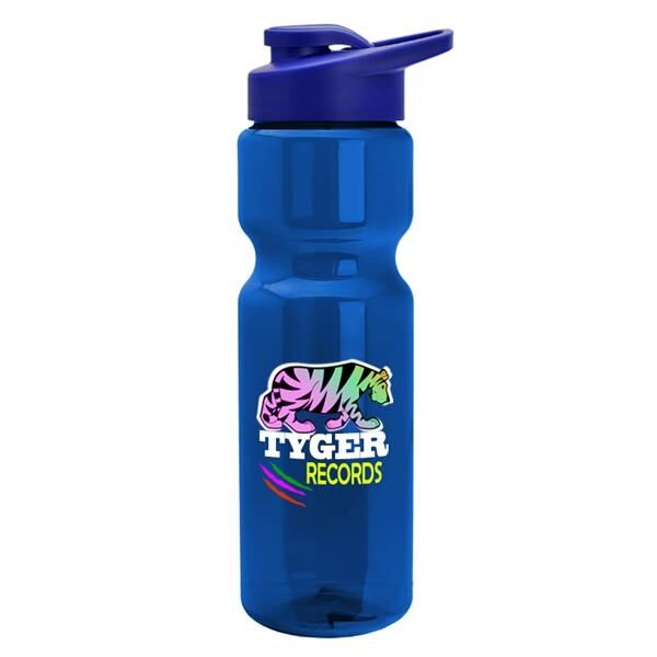 Main Product Image for 28 Oz. Transparent Bottle With Snap Lid - Full Color Process