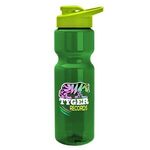 28 Oz. Transparent Bottle With Snap Lid - Full Color Process - Green