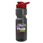 28 Oz. Transparent Bottle With Snap Lid - Full Color Process - Smoke
