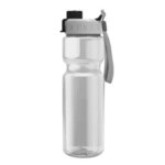 28 oz. Transparent. Bottle - Quick Snap Lid - Clear