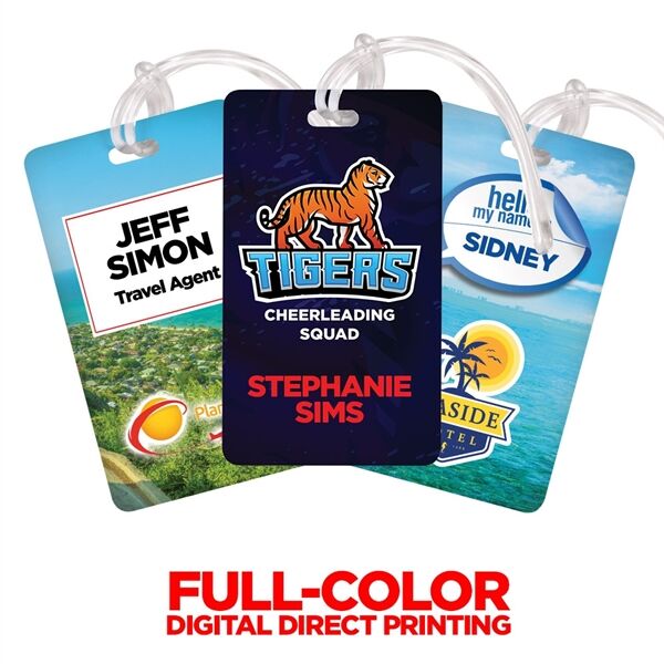 Main Product Image for USA Made 2.5" x 4.25" Deluxe Full Color Luggage Tag