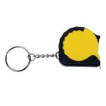 3 1/4 Ft. Mini Tape Measure / Keychain - Yellow