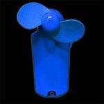 3 3/4" Mini Handheld Fans - Blue