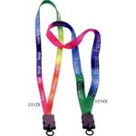 3/4" Tie Dye Lanyard w/ Snap-Buckle Release & O-Ring -  