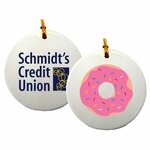 3" CERAMIC ORNAMENT - ROUND -  