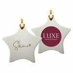 3" CERAMIC ORNAMENT - STAR -  