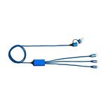 3 Ft. 4-In-1 Charging Cable - Blue