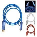 3 Ft. Glow With The Flow Charging Cable - Blue