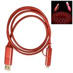 3 Ft. Glow With The Flow Charging Cable - Red
