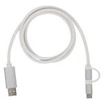 3-in-1 3 Ft. Disco Tech Light Up Charging Cable -  