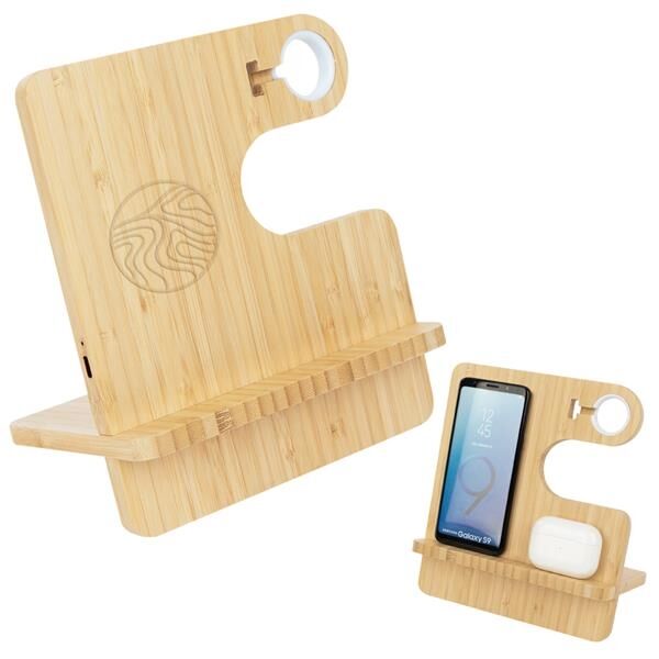 Main Product Image for 3-In-1 Bamboo Wireless Charger