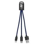 3-In-1 Braided Charging Buddy - Blue