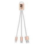 3-In-1 Braided Charging Buddy - Gold