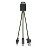 3-In-1 Braided Charging Buddy - Olive