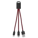 3-In-1 Braided Charging Buddy - Red