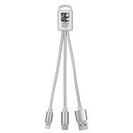 3-In-1 Braided Charging Buddy - Silver