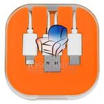 3-In-1 Charge Cable With Phone Stand - Orange