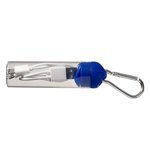 3-in-1 Charger Cable in Carabiner Storage Tube - Blue