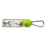 3-in-1 Charger Cable in Carabiner Storage Tube - Lime Green