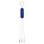 3-In-1 Charging Cable Phone Stand & Key Ring - Blue